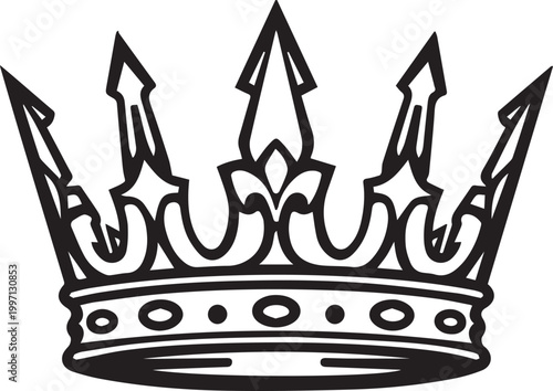An intricate and elegant illustration of a royal crown, exuding regality and historical significance. A symbol of power, authority, and noble heritage, perfect for design and thematic use.