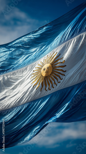argentina argentinian flag waving