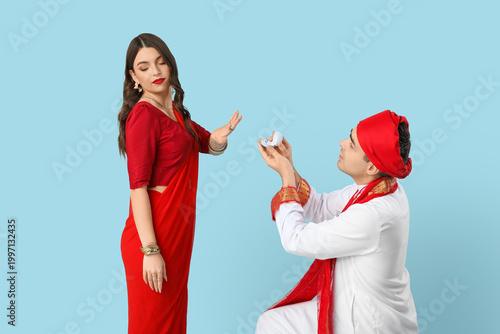 Young Indian woman rejectin...