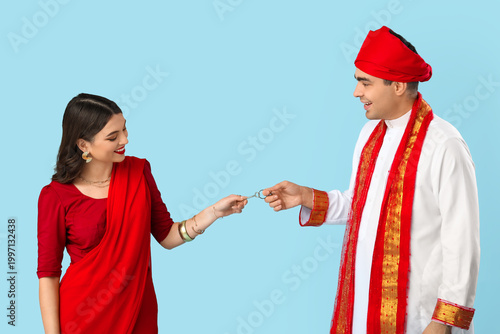 Beautiful Indian couple wit...