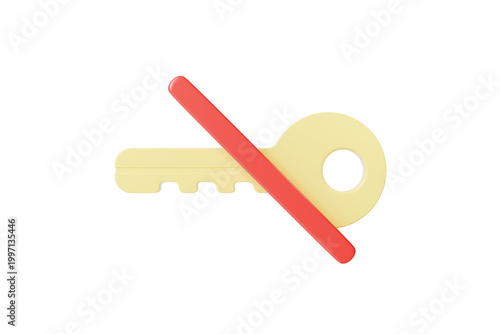 Bild auf Leinwand 3d no key icon