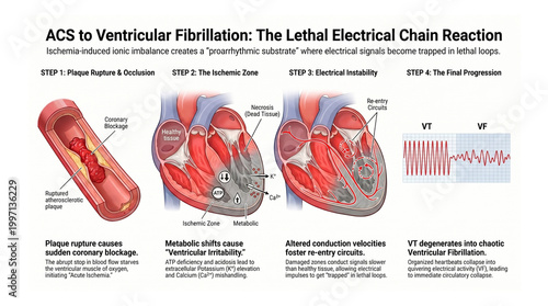 Foto Acute Coronary Syndrome (ACS) to Ventricular Fibrillation: The Lethal Electrical