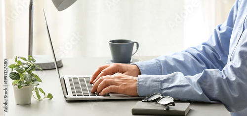 Young female programmer wor...