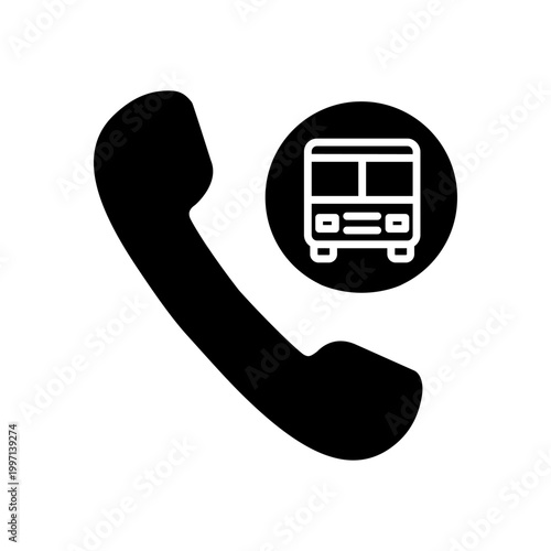 Bus icon vector. Public transport Illustration sign. Bus stop symbol. Bus station logo. Bus route web icon.