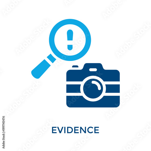 Evidence Icon Dual Tone Style. Vector Illustration For Graphic Design