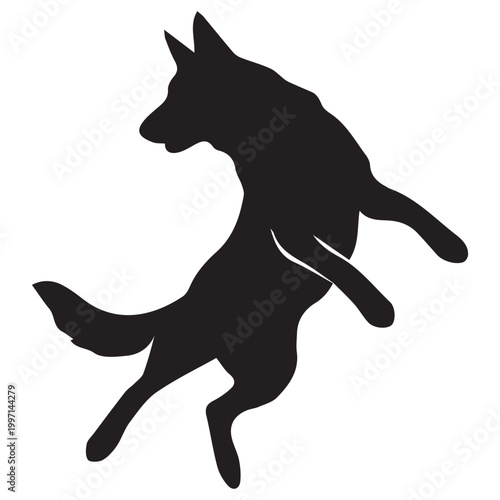 Black vector icon style , isolated high contrast, minimal design,  Dog breeds silhouette,  simple shape, clean cut, white background