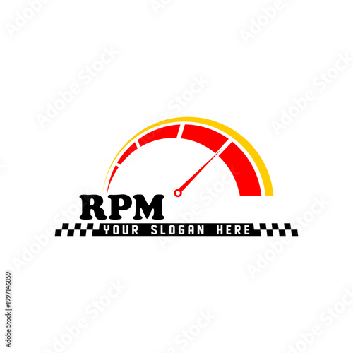 RPM vehicle repair automotive logo template quickly