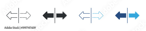 Reflect direction arrows icon. Input output flip symbol. Reverse and exchange flow icon, vector illustration.