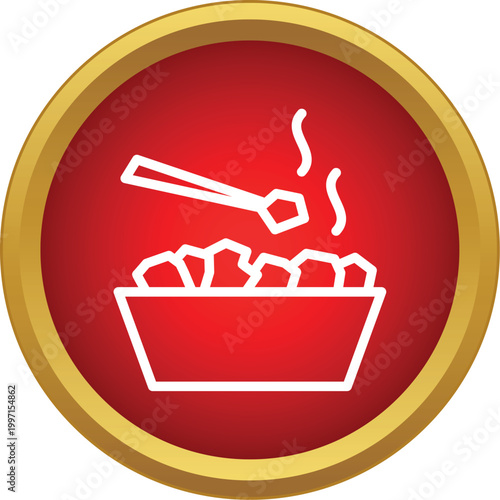 Sauna heater containing hot stones and ladle pouring water creating steam