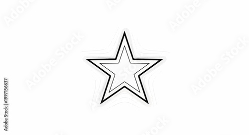 A simple graphic of two concentric stars with a faint shaded aura