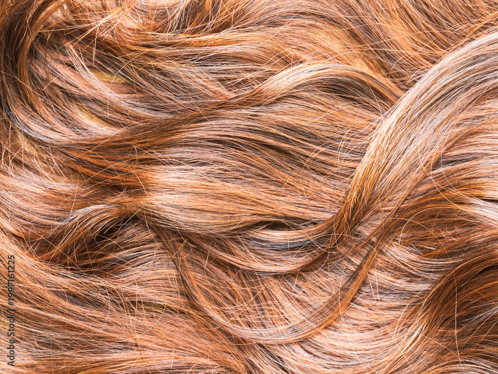 Naklejka premium Brown hair hairy background, health beauty concept, scalp hair woman clean and clear dandruff, close up brown hair healty non problem, lifestyle medical hygiene care head.