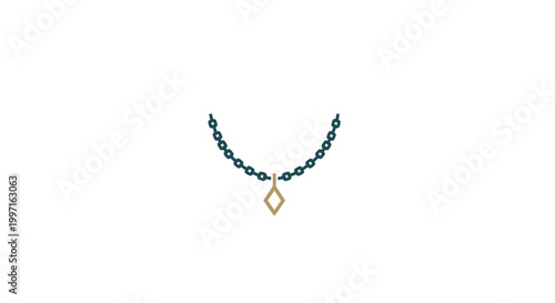 Minimalist necklace design featuring a delicate chain and a diamond pendant against a white