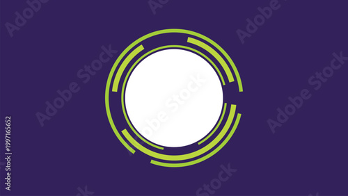 Modern Circle Frame Banner Background with Photo Placeholders