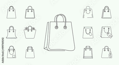 Collection of various shopping bags.