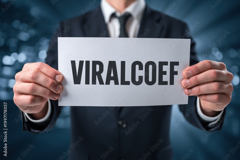 Obraz premium Marketing Expert Explaining the Viral Coefficient