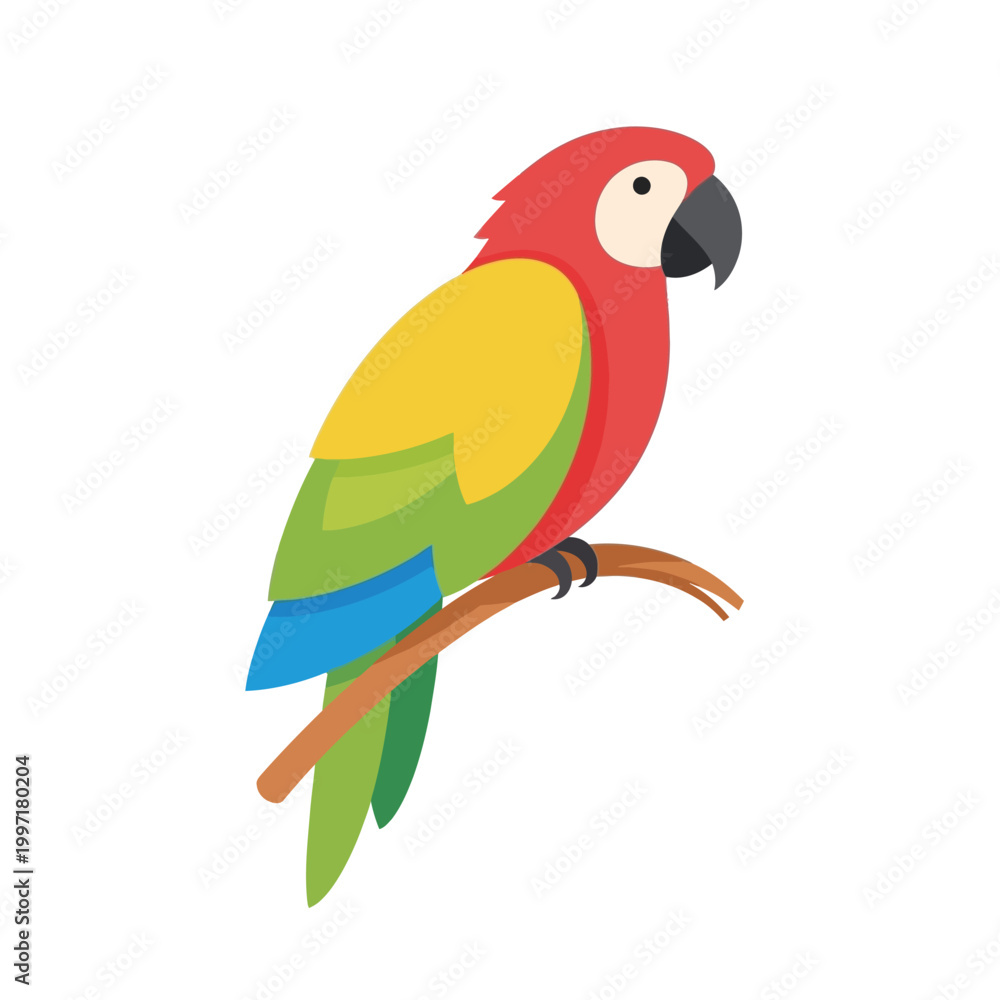 Fototapeta premium Parrot Sitting on a Branch