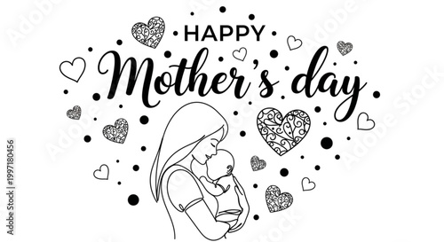 Mother's Day Love Embrace Baby Tender Hug Heartwarming Family Bond Celebration