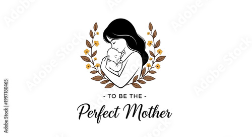Mother Embracing Baby Symbolizing Love Nurturing Family Care Ideal Motherhood Parenting Journey