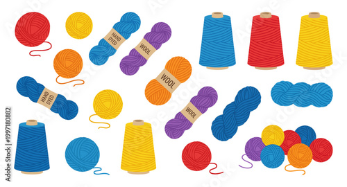 Yarn wool and thread set knitting ball skein spool handicraft