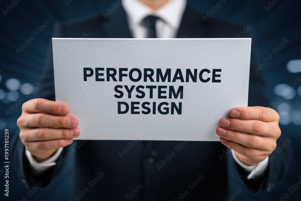 Obraz premium HR professional presenting the Performance System Design concept