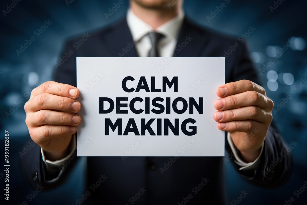 Obraz premium Leader Advising for Calm Decision Making in Business