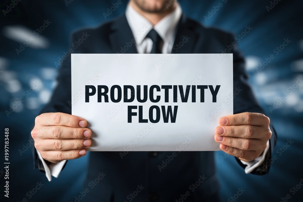 Obraz premium Productivity Expert Presenting the Concept of Productivity Flow