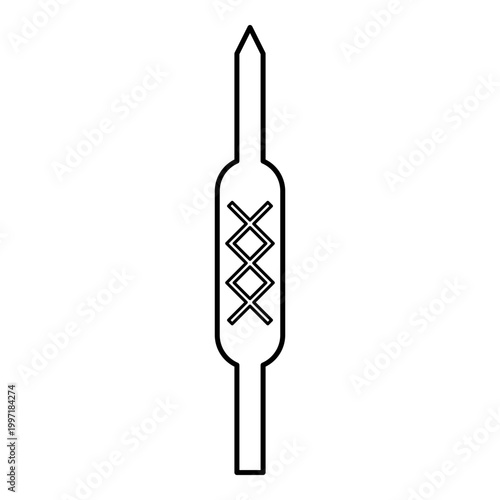 Kebab Kabab contour outline line icon black color vector illustration image thin flat style