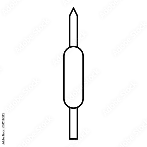 Kebab Kabab contour outline line icon black color vector illustration image thin flat style