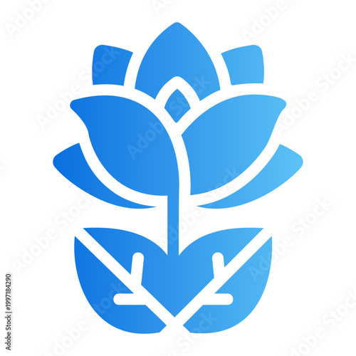 Magnolia Line Gradient Icon