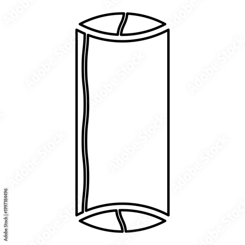 Sushi Japanese food contour outline line icon black color vector illustration image thin flat style