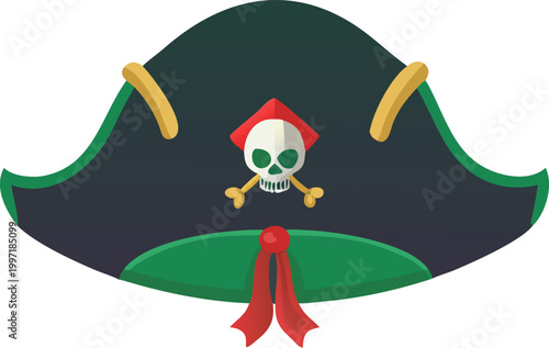 pirate hat with skull and crossbones decoration