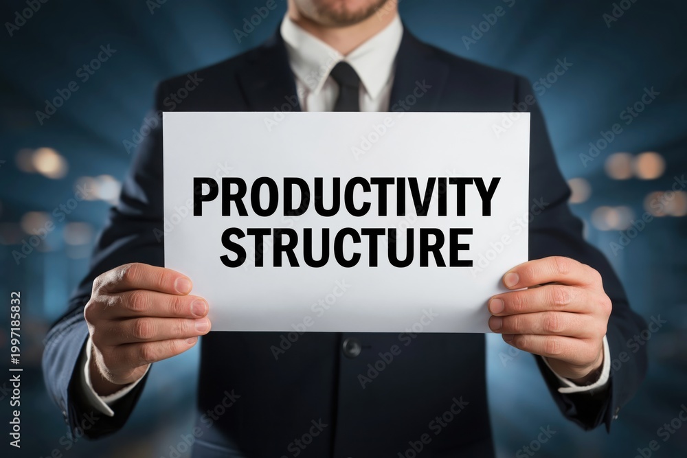 Obraz premium Manager Presenting the Concept of Productivity Structure