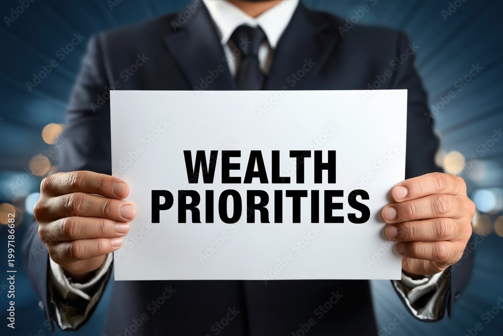 Obraz premium Wealth manager talking about wealth priorities