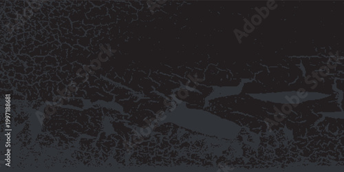 Abstract Dark Aerial Texture Resembling Satellite Map of Cracked Earth and Marsh Patterns