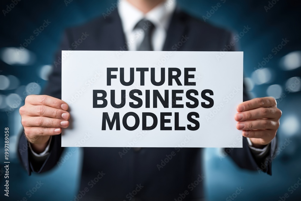 Obraz premium Manager Presenting Future Business Models Concept