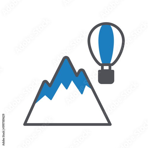 Hot Air Balloon Vector icon which can easily modify or edit
