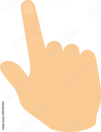pointing hand gesture in flat vector style