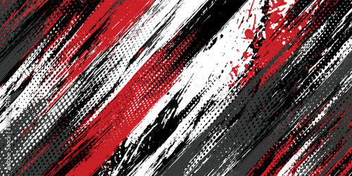 Gaming esport background striking stripes electric banner vector illustration design red black grunge brush wing comic pattern modern abstract concept livery stripes decal paint splash splatter.eps 10