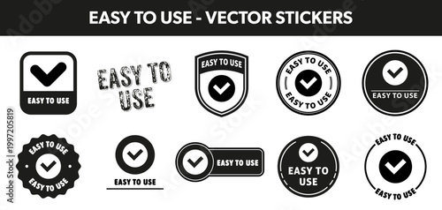 Easy to use - vector stickers for tool or equipment.