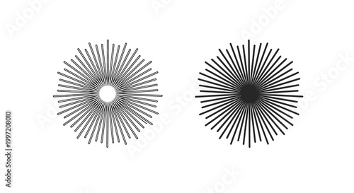radial burst patterns with contrasting centers high quality