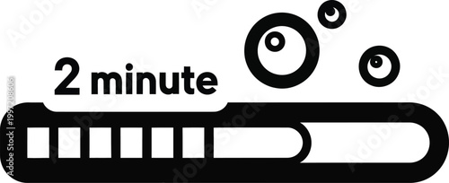 2 Minute Progress Bar with Bubbles Icon