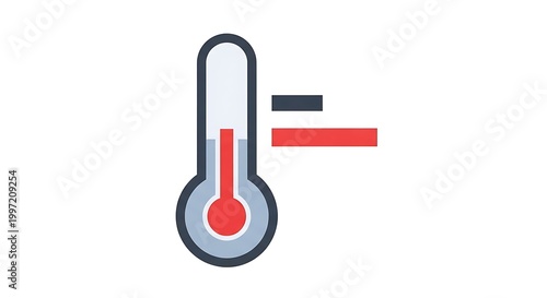 Thermometer icon illustrating temperature measurement and climate control