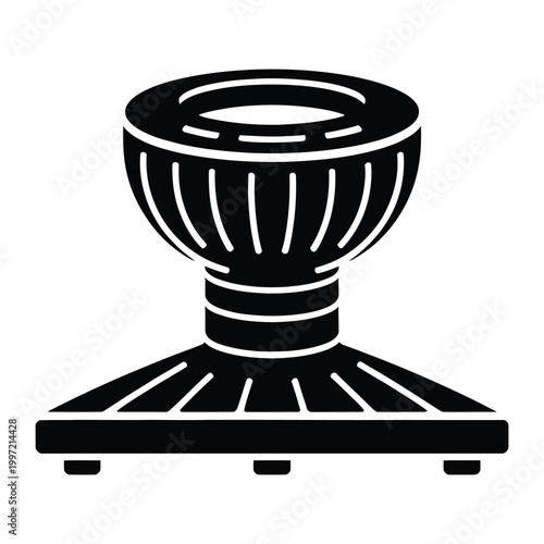 ceramic bowl on stand with grid base silhouette high quality professional detailed modern elegant