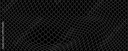 Net texture pattern on black background. Net texture pattern for backdrop and wallpaper. Realistic net pattern with black squares. Geometric background, vector illustration
