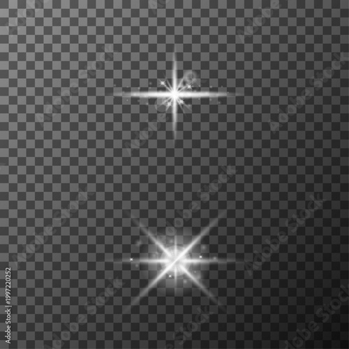 Abstract Light Effects Set – Glowing Rings, Sparkles and Energy Portals on Transparent Background