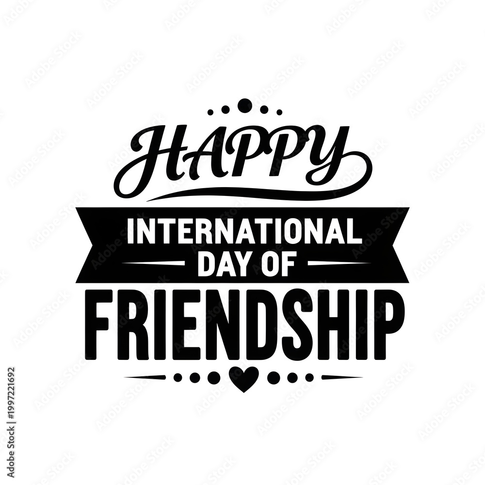 Obraz premium Happy international day of friendship celebrating bonds and true friendship