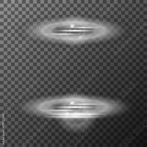 Abstract Light Effects Set – Glowing Rings, Sparkles and Energy Portals on Transparent Background