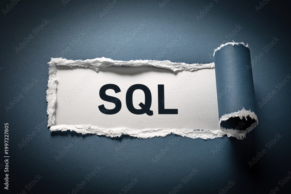 Naklejka premium SQL Structured Query Language the language of databases