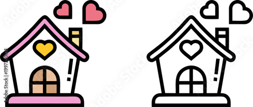 Love home house care relationship family icon