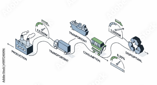 Supply chain process flow diagram.